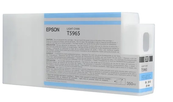 Tinta Epson T596500 Light Cyan / 350ml | 2110 - Cartucho de Tinta Original Vivid Color Epson UltraChrome T596 para Plotters Epson Stylus Pro 