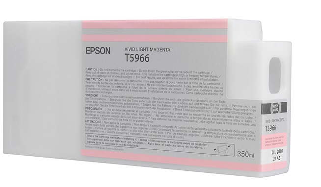 Tinta Epson T5966 Magenta Claro / 350ml | 2301 - Cartucho de Tinta Original Epson T596600 Magenta Claro de 350 ml. Plotters Compatibles: Epson Stylus Pro 7700, 7890, 7900, 9700, 9890, 9900.