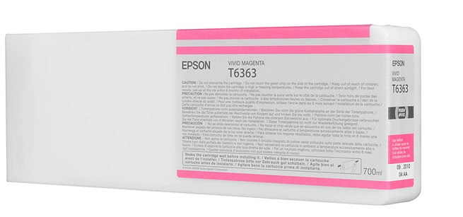 Tinta Epson T636300 Vivid Magenta / 700ml | 2110 - Cartucho de Tinta Original Epson UltraChrome HDR para Plotters Epson Stylus Pro 