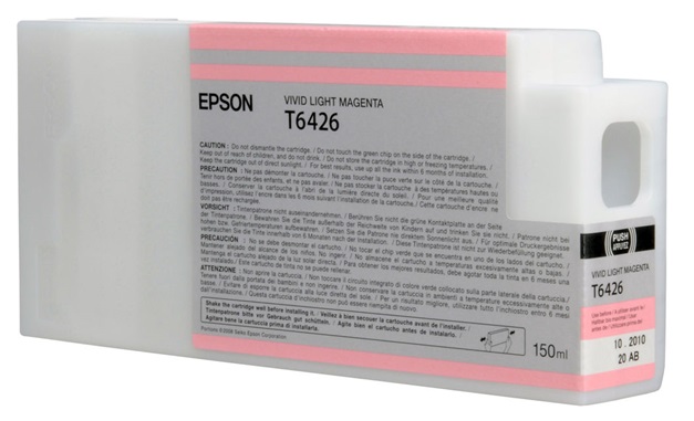 Tinta Epson T6426 Magenta Claro / 150 ml | 2301 - Cartucho de Tinta Original Epson T642600 Magenta Claro de 150 ml. Impresoras Compatibles: Epson Stylus Pro 7890, 7900, 9890, 9900, WT7900 