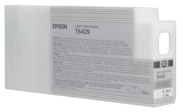 Tinta Epson T6429 Gris Claro / 150 ml | 2301 - Cartucho de Tinta Original Epson T642900 Gris Claro de 150 ml. Impresoras Compatibles: Epson Stylus Pro 7890, 7900, 9890, 9900  