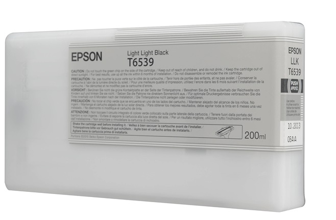 Tinta Epson T6539 Gris Claro / 200ml | 2301 - Cartucho de Tinta Original Epson T653900 Gris Claro de 200 ml. Plotters Compatibles: Epson Stylus Pro 4900 