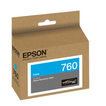 Tinta Epson 760 Cian / 26ml | 2202 - Cartucho de Tinta Original Epson T760220 Cian de 26 ml. Impresoras Compatibles: Epson SureColor P600