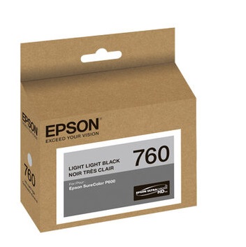 Tinta Epson 760 Gris Claro / 26ml | 2202 - Cartucho de Tinta Original Epson T760920 de 26 ml. Impresoras Compatibles: Epson SureColor P600 