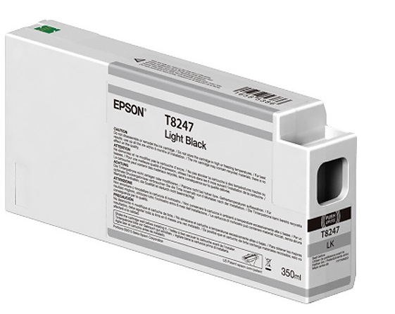 Tinta Epson T824700 Negro Claro / 350ml | 2110 - Cartucho de Tinta Original Epson UltraChrome HD / HDX para Plotters Fotográficos Epson SureColor 