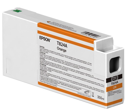 Tinta Epson T824A00 Naranja / 350ml | 2110 - Cartucho de Tinta Original Epson UltraChrome HD / HDX para Plotters Fotográficos Epson SureColor 