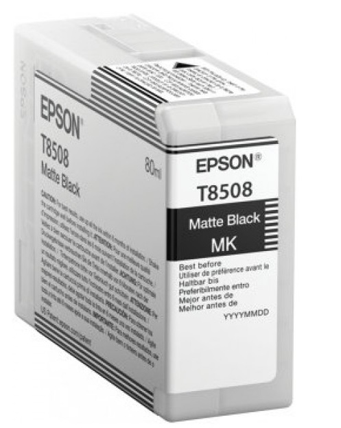 Tinta Epson T850800 Negro Mate / 80 ml | 2110 - Cartuchos de Tinta Original Epson UltraChrome HD para Plotters Epson Sure Color  