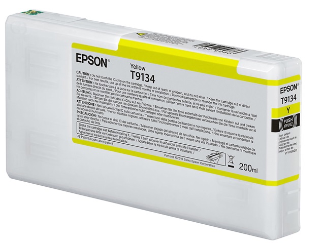 Tinta Epson T913400 Amarillo / 200ml | 2110 - Cartucho de Tinta Original Epson UltraChrome HDX para Plotters Epson Sure Color  