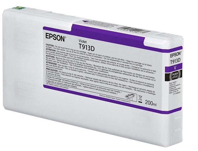 Tinta Epson T913D00 Violeta / 200ml | 2110 - Cartucho de Tinta Original Epson UltraChrome HDX para Plotters Epson Sure Color  