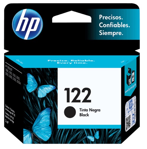 Tinta HP 122 CH561HL Negro | 2308 - Cartucho de Tinta Original HP CH561HL Negro. Rendimiento Estimado 120 Páginas al 5%.