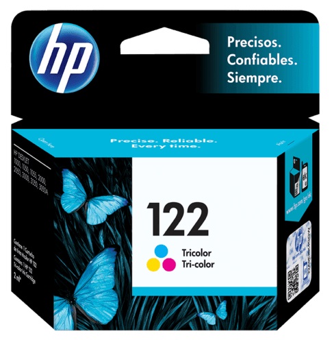 Tinta HP 122 CH562HL Tricolor | 2308 - Cartucho de Tinta Original HP CH562HL Tricolor. Rendimiento Estimado 100 Páginas al 5%.