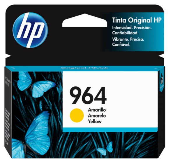 Tinta HP 964 3JA52A Amarillo / 700 Pág | 2305 - Cartucho de Tinta Original HP 964 3JA52A Amarillo. Rendimiento Estimado: 700 Páginas al 5%. HP OfficeJet Pro 9010, 9020.