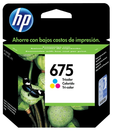 Tinta HP 675 CN691AL Tricolor / 0.6k | 2301 - Cartucho de Tinta Original HP CN691AL Tricolor. Rendimiento Estimado 600 Páginas al 5%.