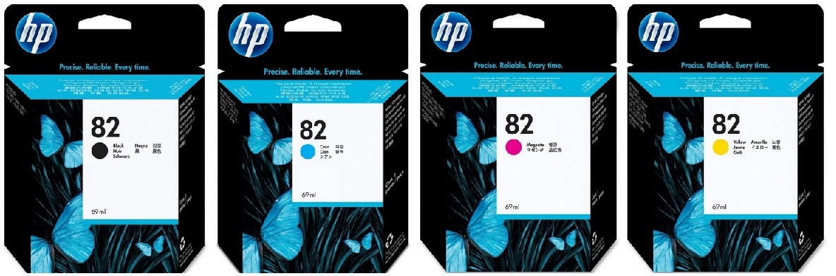 Tinta para Plotter HP DesignJet 510 / HP 82 69ml | Original Ink Cartridge HP-82 Color CMY. El Kit Incluye: C4911A C4912A C4913A HP82 