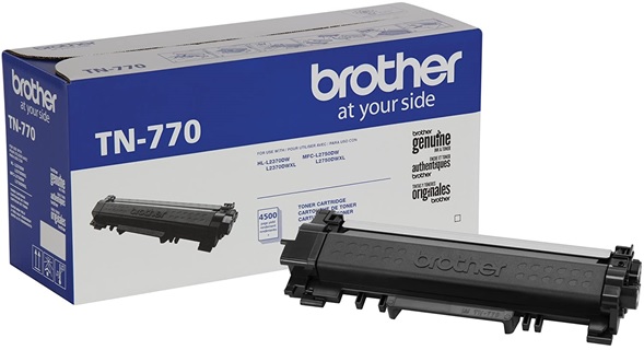 Toner para Brother HL-L2370DW - TN770 | Original Toner Brother TN-770 Negro. Rendimiento Estimado 4.500 Páginas con cubrimiento al 5%. TN 770.L2370DW XL 