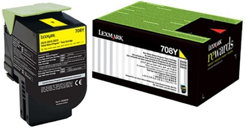 Toner para Lexmark CS510 / 70C80Y0 708Y | Original Toner Lexmark 70C80Y0 708Y Amarillo CS510de