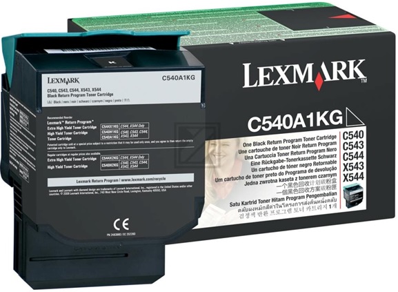 Toner para Lexmark X544 / C540A1KG | Original Toner Lexmark C540A1KG Negro. X544dn