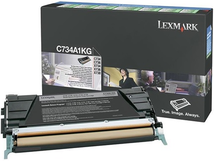 Toner para Lexmark X734 / C734A1KG | Original Toner Lexmark C734A1KG Negro X734de