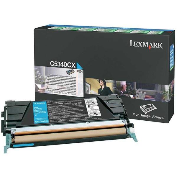Toner para Lexmark C534 - C5340CX | Original Toner Lexmark C5340CX Cian 