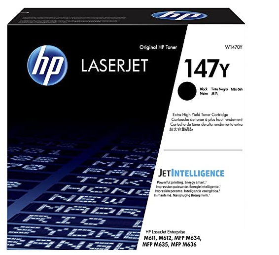 Toner para HP M610 / HP 147Y | 2405 - Toner W1470Y para HP LaserJet Enterprise M610. Rendimiento 42.000 Páginas al 5%. HP M610dn 