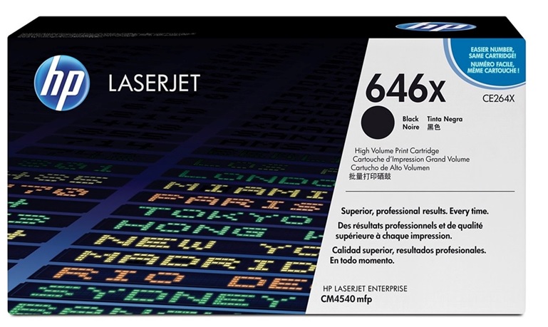 Toner para HP LaserJet CM4540 / HP 646X | Toner Original HP 646X CE264X Negro. CM4540f CM4540fskm