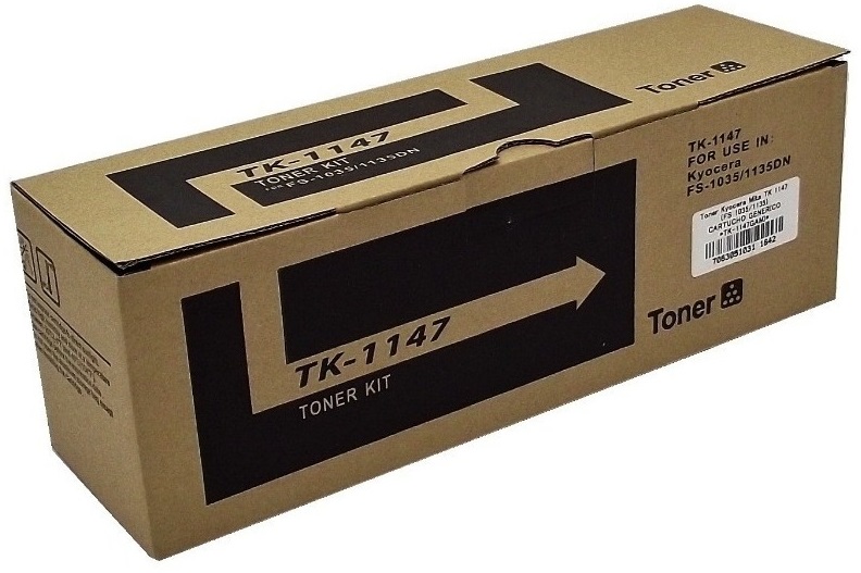 Toner para Kyocera FS-M2535DN / TK-1147 | Original Black Toner Kyocera TK1147. Rendimiento Estimado 12.000 Páginas al 5%.
