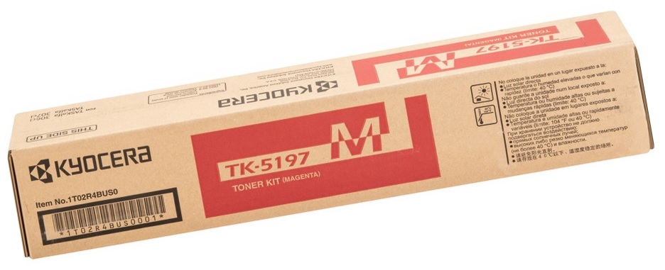 Toner Kyocera TK-5197M Magenta / 7k | 2111 - Toner Original Kyocera TK 5197M Magenta. Rendimiento Estimado: 7.000 Páginas al 5%.