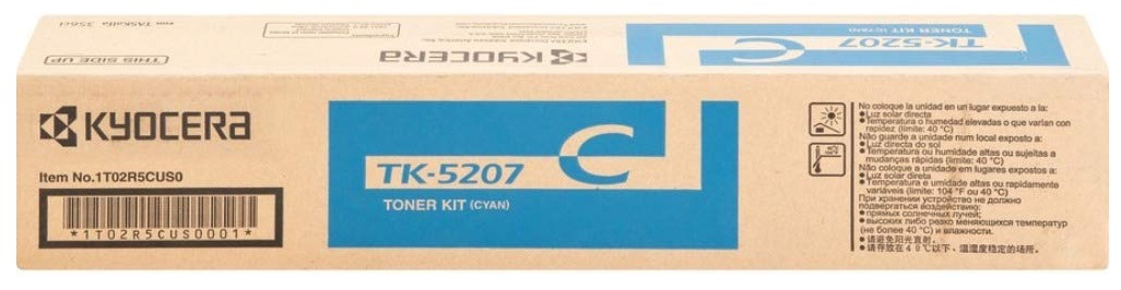 Toner Kyocera TK-5207C / Cian 12K | 2311 / 1T02R5CUS0 - Toner Original Kyocera TK-5207C Cian. Rendimiento 12.000 Páginas. TA-308ci