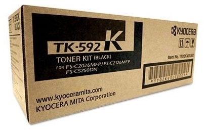 Toner Kyocera TK-592K / Negro 7k | 2311 / 1T02KV0US0 - Toner Original Kyocera TK-592K Negro. Rendimiento 7.000 Paginas al 5%. FS-C5250DN FS-C2026MFP FS-C2126MFP FS-C2526MFP FS-C2626MFP FS-M6026CIDN FS-M6526CIDN FS-P6026CDN 