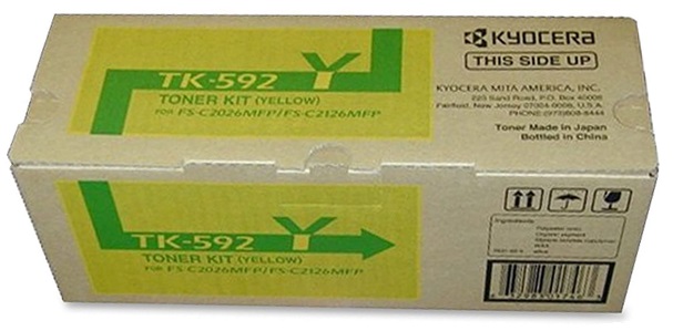 Toner Kyocera TK-592Y / Amarillo 5k | 2311 / 1T02KVAUS0 - Toner Original Kyocera TK-592Y Amarillo. Rendimiento 5.000 Paginas al 5%. FS-C5250DN FS-C2026MFP FS-C2126MFP FS-C2526MFP FS-C2626MFP FS-M6026CIDN FS-M6526CIDN FS-P6026CDN 