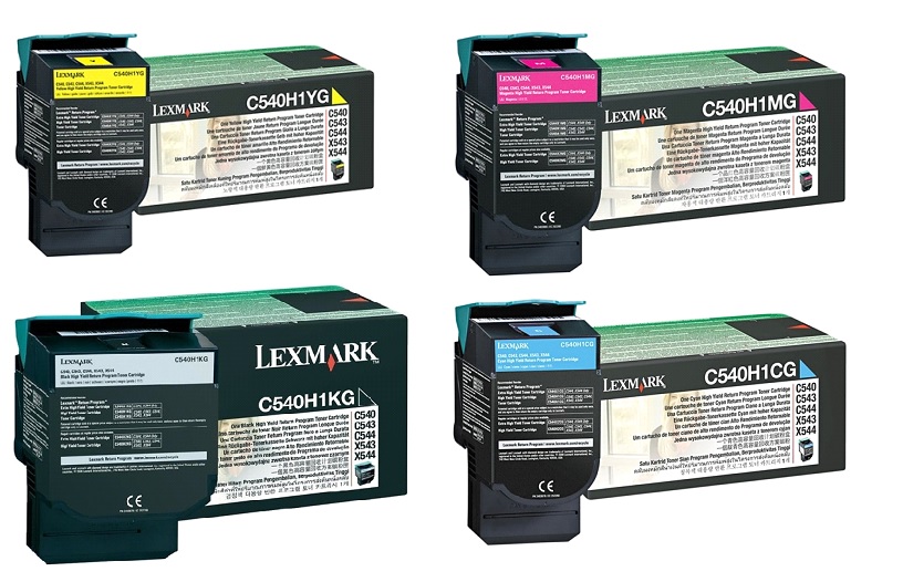 Toner para Lexmark X544dtn / C540H1CG | 2202 - Toner Original Lexmark. El Kit Incluye: C540H1CG Cian, C540H1KG Negro, C540H1MG Magenta, C540H1YG Amarillo. Rendimiento Estimado: Negro 2.500 Páginas / Color 2.000 Páginas al 5%. 