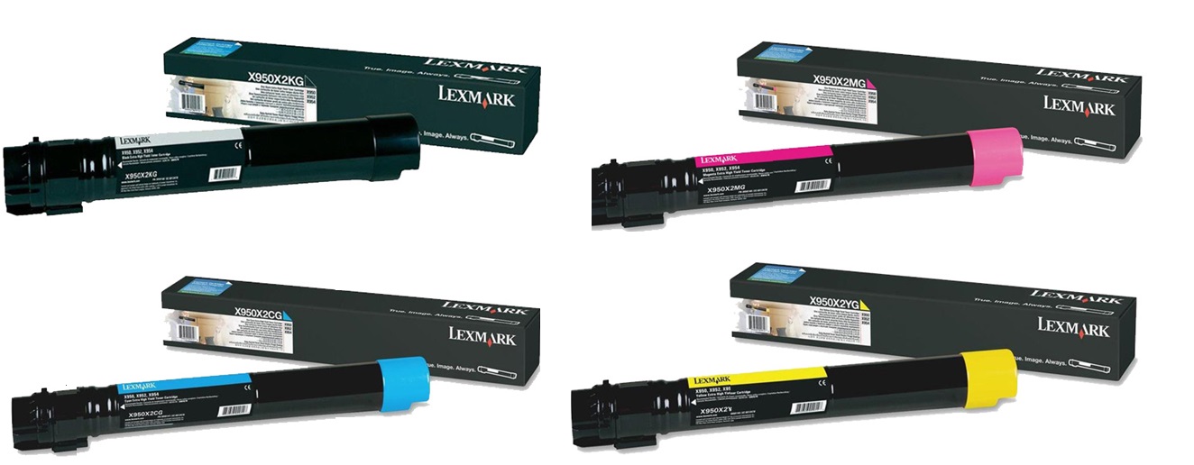 Toner para Lexmark X952dte | 2202 - Toner Original Lexmark. El Kit Incluye: X950X2CG Cian, X950X2KG Negro, X950X2MG Magenta, X950X2YG Amarillo. Rendimiento Estimado: Negro 32.000 Páginas / Color 22.000 Páginas al 5%.