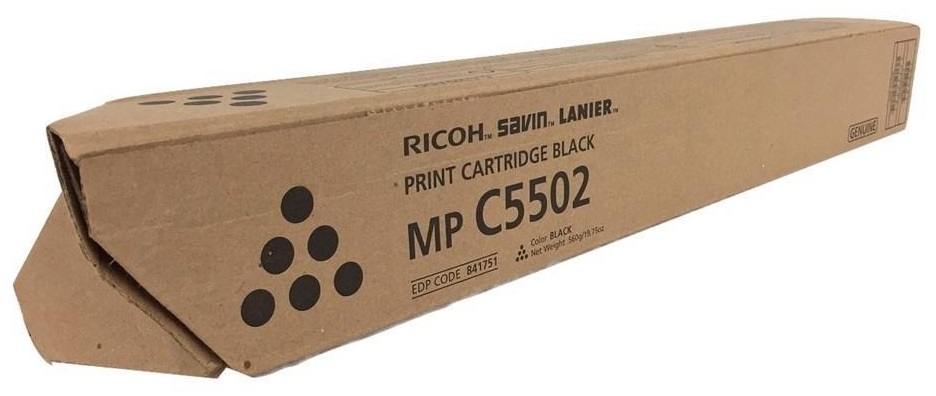 Toner Ricoh 841751 Negro / 31k | 2110 - Toner Original Ricoh MP C5502 Negro. Rendimiento Estimado: 31.000 Páginas al 5%.  841679