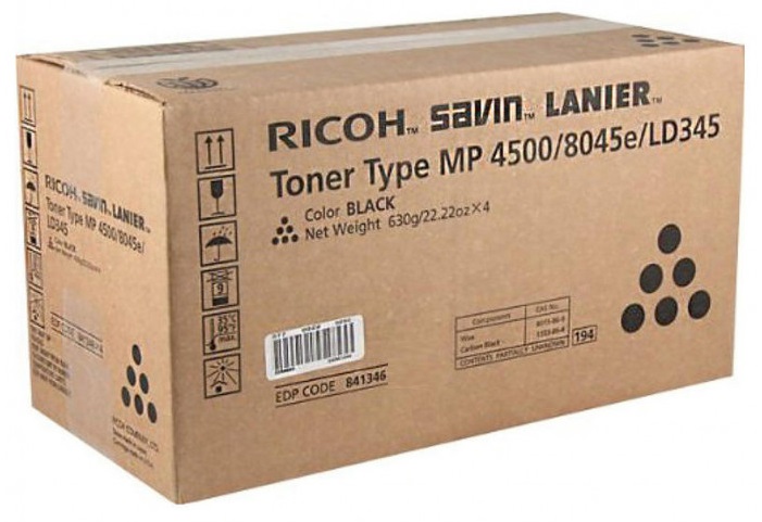 Toner Ricoh 841346 Negro / 30k | 2111 - Toner Original Ricoh MP 4500A Negro. Rendimiento Estimado 30.000 Páginas al 5%. 884922 