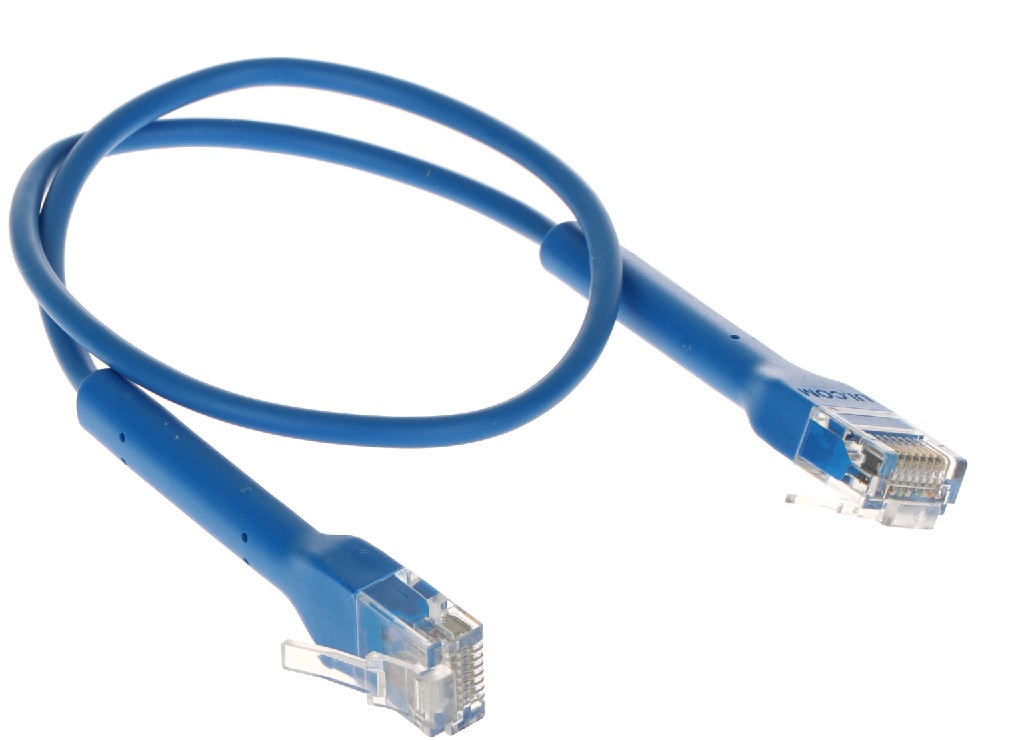 Cable Patch Cord – Ubiquiti UC-PATCH-RJ45-BL | 2110 - Cable de conexión Ethernet UniFi Categoría 6, Longitud: 1 m, Conectores: 2x RJ45 macho, Compatibilidad: Gigabit Ethernet, Tipo de bota: EtherCON, Diámetro externo: 3 mm, Material: Cobre, Color: Azul