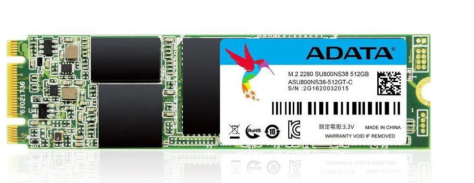SSD ADATA Ultimate SU800 / 512GB M.2 SATA | 2203 - ASU800NS38-512GT-C / Unidad de Estado Solido de 512GB, Formato M.2 2280, Flash NAND 3D, Interface SATA 6 Gb/s, Velocidad de Lectura/Escritura:  560 / 520 MB/s 