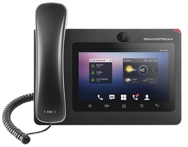 Videotelefono IP - Grandstream GXV-3370 | 2110 - Poderoso videoteléfono de escritorio para usuarios de empresas con 16 cuentas SIP, 16 líneas, 5 teclas programables XML, Pantalla Táctil de 7'' 1024x600, Cámara HD 720p.  GXV-3370