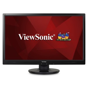 Monitor para PC 24'' Full HD - Viewsonic VA2446M-LED | Area Visible 23.6'', Resolución 1920x1080 Full HD, Brillo 300cd/m², Relación de contraste 1000:1, Ángulos visibles (H/V) 170º / 160º, Tiempo de respuesta 5 ms, Conectores DVI & VGA, Altavoces 2W