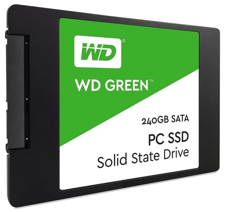 Disco SSD SATA - WD Green  WDS240G2G0A / 240GB | Western Digital, Unidad de Estado Solido, Formato 2.5'', Tecnología SLC, Interface SATA III 6 Gb/s, Velocidad de lectura secuencial 545 MB/s