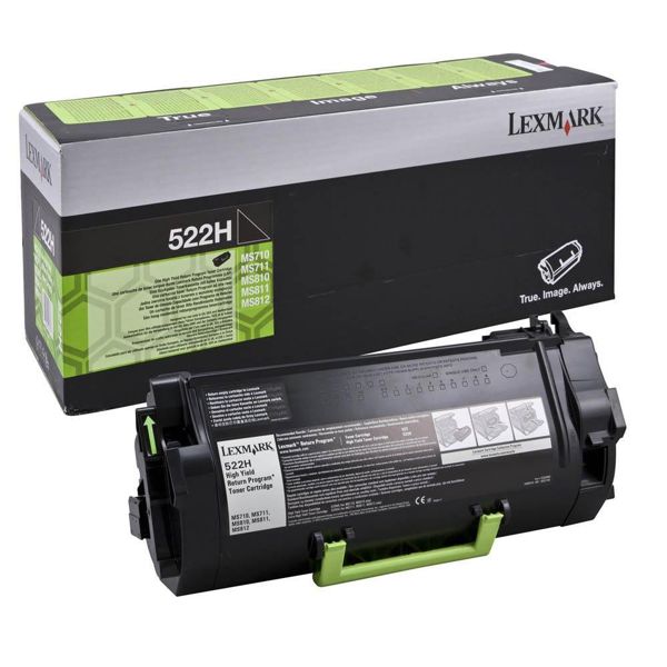 Toner Original - Lexmark X52D2H00 para 522H Negro | Para uso con Impresoras Lexmark MS810, MS811, MS812 Lexmark 52D2H00  Rendimiento Estimado 25.000 Páginas con cubrimiento al 5%