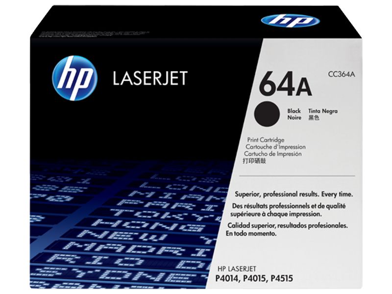 Toner para HP LaserJet P4515 / HP 64A | Original Toner HP 64A CC364A Negro. Rendimiento Estimado 10.000 Páginas con cubrimiento al 5%. P4515n P4515tn P4515x P4515xm