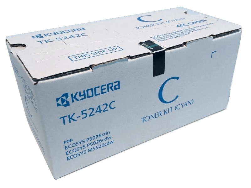 Toner Kyocera TK-5242C Cian / 3k | 2111 - Toner Original Kyocera. Rendimiento Estimado: 3.000 Páginas con cubrimiento al 5%. 