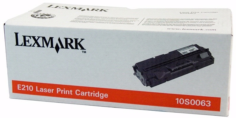 Toner Original - Lexmark 10S0063 Negro | Para uso con Impresoras Lexmark E210. Rendimiento Estimado 2.500 Páginas con cubrimiento al 5%. 