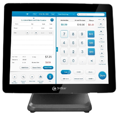 PC All-in-One POS / 3nStar PTE0110W-4-120W10 | 2609 – 3nStar PTE0110W-4-120W10 es un sistema POS Todo en Uno con Procesador: Intel Celeron J4125 Quad-Core 2.0 GHz, Memoria: 4GB RAM ampliable a 8GB, Almacenamiento: SSD 120GB ampliable a 1TB