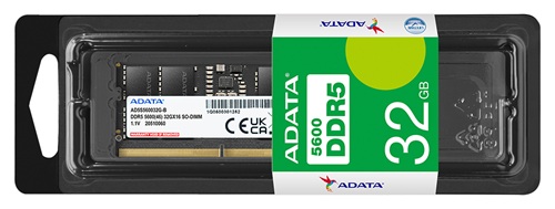 Memoria RAM SO-DIMM / ADATA 32GB DDR5-5600 | 2609 - ADATA AD5S560032G-S es una memoria RAM Premier DDR5 para computadores portátiles, Capacidad: 32 GB, Tipo de memoria: DDR5, Formato: SO-DIMM, Velocidad: 5.600 MT/s, Voltaje de operación: 1,1V 