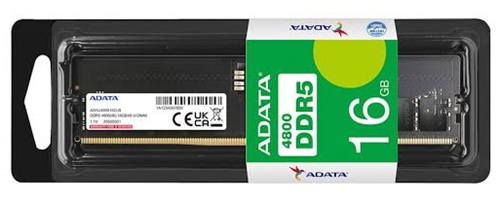 Memoria RAM U-DIMM / ADATA 16GB DDR5-4800 | 2609 - ADATA AD5U480016G-S es una memoria RAM Premier DDR5 para computadores de escritorio, Capacidad: 16 GB, Tipo de memoria: DDR5, Formato: U-DIMM, Velocidad: 4.800 MT/s, Ancho de banda: 38,4 GB/s