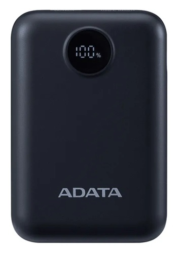 ADATA C100 Display / Power Bank 10k mAh | 2609 - ADATA PC10022-12BK es un Power Bank C100 Digital Display portátil, Capacidad: 10.000 mAh, 3.7V / 37Wh, Capacidad nominal: 5V / 6.500 mAh, 9V / 3.500 mAh y 12V / 2.600 mAh, Batería Polímero de litio