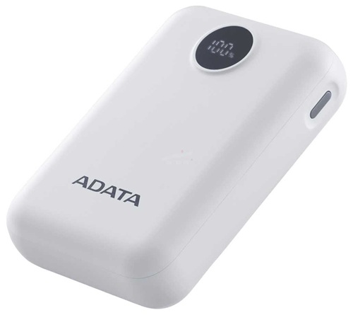 ADATA C100 Display Blanco / Power Bank 10k mAh | 2609 - ADATA PC10022-12WH es un Power Bank C100 Digital Display portátil, Capacidad: 10.000 mAh, 3.7V / 37Wh, Capacidad nominal: 5V / 6.500mAh, 9V / 3.500mAh y 12V / 2.600mAh, Batería Polímero de Litio