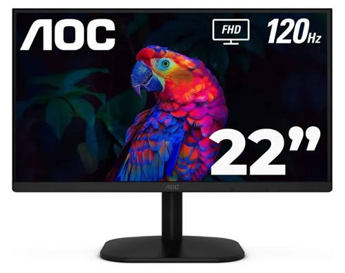 AOC 22B35HM23 / Monitor 22'' FHD | 2609 – AOC 22B35HM23 es un monitor plano de 21.45'' Full HD, Tipo de panel: VA, Resolución: 1.920 x 1.080, Brillo: 250 cd/m², Relación de aspecto: 16:9, Frecuencia de actualización: 120 Hz OC / 100 Hz nativos