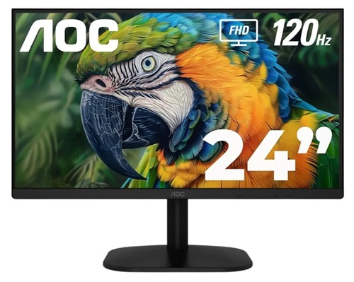 AOC 24B35H3 / Monitor 24'' FHD | 2609 – AOC 24B35H3 Monitor plano 23.8'' Full HD, Tipo de panel: IPS, Resolución: 1.920 x 1.080, Brillo: 300 cd/m², Relación de aspecto: 16:9, Frecuencia de actualización: 120 Hz, Ángulo de visión (H/V): 178° / 178°